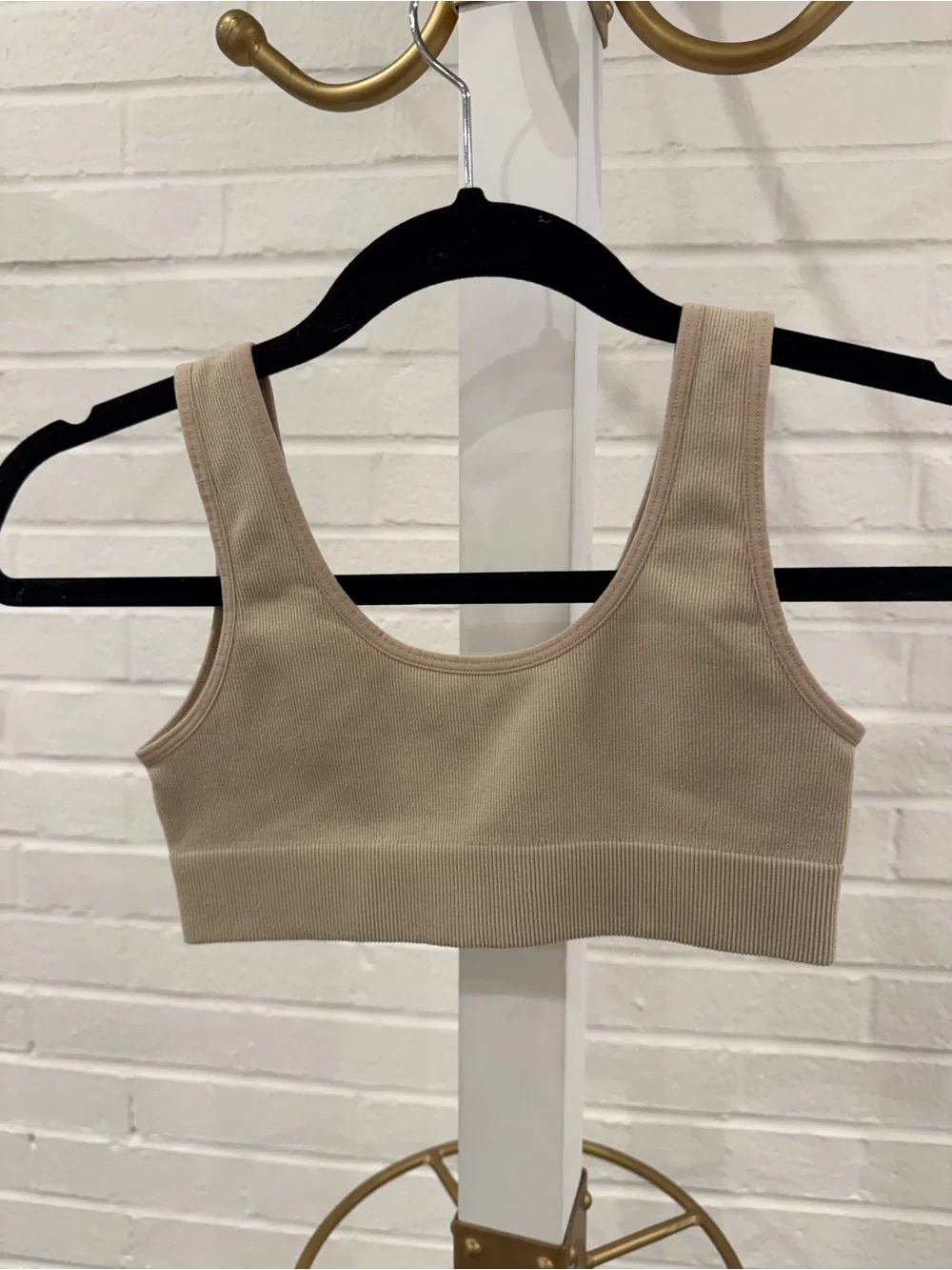 GAP Ribbed Scoop & Racerback Crop Bras - Beige and Lavender